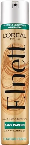 L'Oréal Paris - Starker Fixierlack – Langanhaltender Halt 48 Stunden – Neue Formel ohne Parfüm und ohne Silikon – angereichert mit Vitamin B5 – Elnett – 300 ml