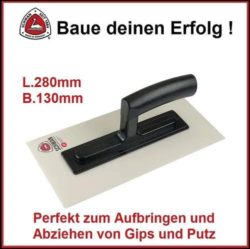 SCHWAN Kunststoff Glättekelle L.280mm B.130mm - toll für Gips und Putz Arbeiten