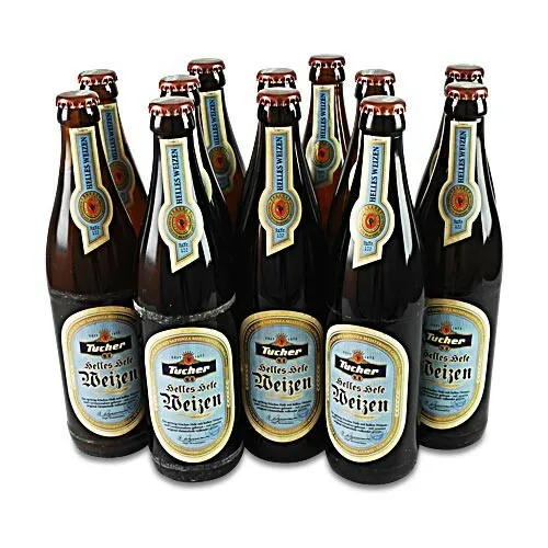  4,08€/1l) Tucher Helles Hefeweizen (12 Flaschen à 0,5 l / 5,2 % vol.