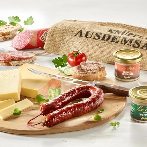 Schrader | Probierset Wurst & Käse | Salami, Patés und Käse Spezialitäten | Feinkost zum Vorteilspreis