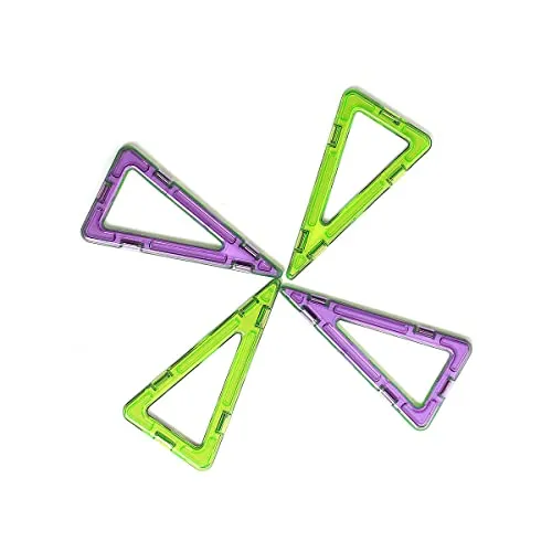 MAGNIKON Magnetische Bausteine Ersatzset | Magnetbausteine | Kinderspielzeug ab 3 Jahre | Geschenk Für Mädchen, Jungen | Montessori Spielzeug | (Gleichschenklige Dreiecke)