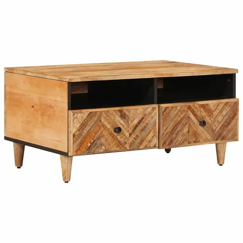vidaXL Couchtisch Braun 80 x 54 x 40 cm aus massivem Mangoholz - Moderner Couchtisch aus massivem Mangoholz – ideal für dein Wohnzimmer. Die robuste Konstruktion vereint Funktionalität und Stil, während die große Tischplatte Platz für Deko und Getränke bietet.