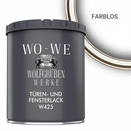 WO-WE Tür- und Fensterlack Türen und Fensterlack 3in1 Türenlack Klarlack Holzfenster Farbe Metall