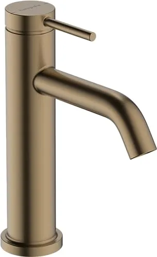 hansgrohe Tecturis S Einhebel-Waschtischarmatur 110 - Waschtischarmatur in brushed bronze mit ComfortZone 110, ideal für moderne Badezimmer. Genießen Sie den Normalstrahl und die einstellbare Temperaturbegrenzung.