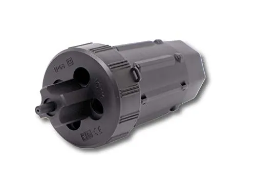 ViD® PREMIUM Dosenmuffe VDM1 IP68 schwarz UV-Schutz inkl. Cuttermesser und Zubehör I Verbindungs- und Abzweigmuffe | mit Verplombungsmöglichkeit und Ösen für den Kabelbinder