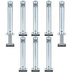 SO-TECH® Möbelfuß Sockel-Höhenversteller Ø 12 mm - Höhenverstellbar bis 25 mm - Möbelfüße mit 8 Stück, Höhe 70 mm, aus Zinkdruckguss und Kunststoff. Ideal zur Anpassung Ihrer Möbelhöhe für optimale Stabilität und Komfort.