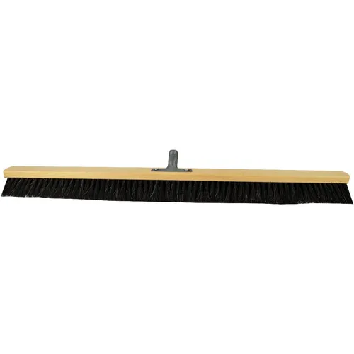 Saalbesen 100 cm Naturhaar, mit Metallstielhalter von Andreas Bürsten