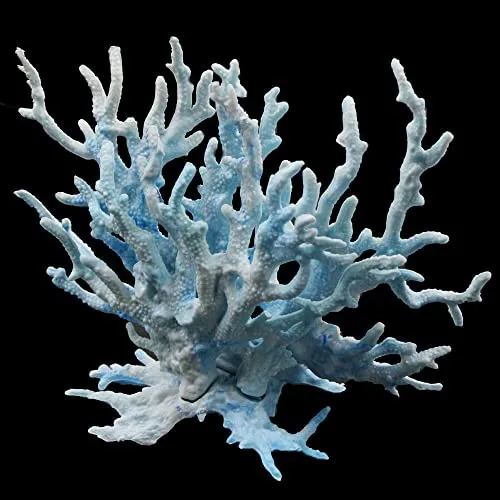 jinminamz Künstliche Coral Ornament Aquarienpflanzen Fish Kunststoff Korallen Simulation Korallenbaum Aquarium Ornamente Für Landschaftsbau Wasserlandschaft Dekoration Decor Mikromodell(Blau)