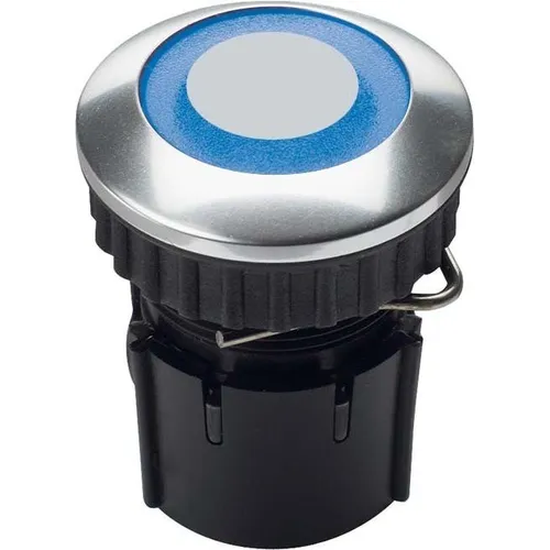 Grothe PROTACT 220 LED Klingeltaster aus Edelstahl - Hochwertiger Klingeltaster mit blauer LED-Beleuchtung, IP54 Schutzklasse, ideal für den Innen- und Außeneinsatz.