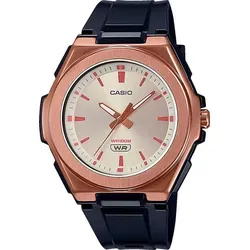 Casio Uhr Collection LWA-300HRG-5EVEF Damen Armbanduhr - Elegante Armbanduhr für Damen mit Roségold-Gehäuse aus Edelstahl und langlebigem Resin-Armband. Wasserdicht bis 10 Bar, ideal für Schwimmen und Schnorcheln.