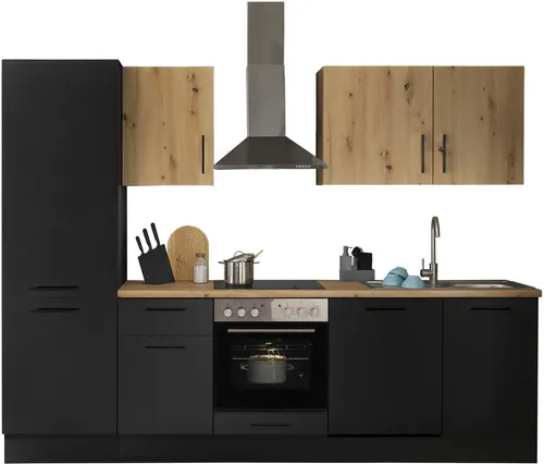 BASIC by Balculina Küchenzeile Turin, Breite 280 cm, wahlweise mit E-Geräten