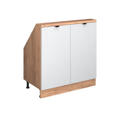 Vicco Dachschrägenschrank, Weiß Riffel, 80 x 81.6 cm - Optimaler Stauraum für Dachschrägen – der Vicco Schrank überzeugt mit stabiler Bauweise und cleverem Design. Ideal für eine effiziente Raumgestaltung. Maße: 80 x 46 x 81,6 cm. Pflegeleichte Materialien sorgen für Langlebigkeit.