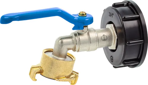 Tecuro - Kugelauslaufventil Mit Schnellkupplung Und Ibc Adapter Grobgewinde S60 X 6