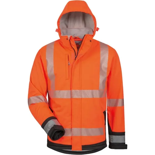 elysee Arbeitsjacke LUKAS Softshelljacke - Signalorange Warnschutzjacke, atmungsaktiv, wasserdicht und winddicht mit robustem Softshellmaterial, ideal für den Winter und sichere Sichtbarkeit.