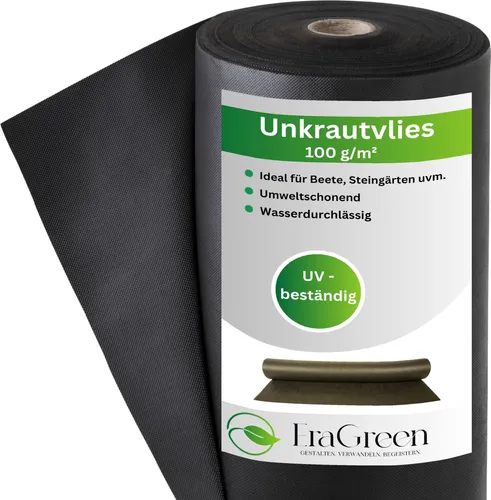 Unkrautvlies 100g/m² Gartenvlies 0,8m x 100m Mulchvlies Unkrautfolie Unkrautmatte