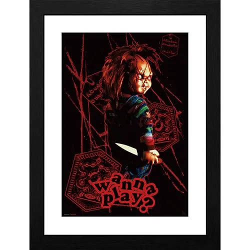 GB Eye GBYDCO151 Framed Collector Print Chucky Wanna Play, 30 x 40 cm