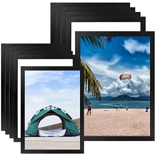 Stück Magnetrahmen,5 Pcs A3 & 5 A4 Info-Rahmen Selbstklebend Aufklappbarer Magnetrahmen mit Magnetverschluss Infotasche Blatthalter für Informationsrahmen Wand und Fenster Info-Rahmen DIN A3 A4 10