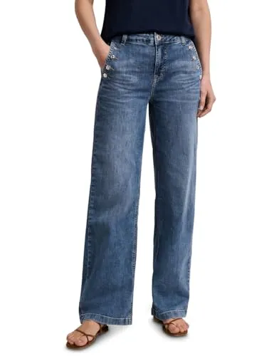 Street One Wide Leg Jeans Medium Blue Wash 30 von Street One