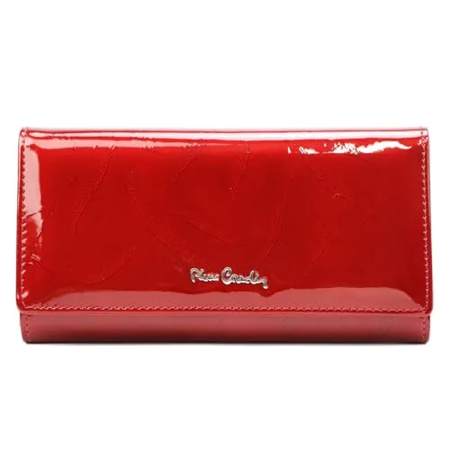 Pierre Cardin 06 Italy Damen Geldbörse - Elegantes, rotes Portemonnaie aus Naturleder, mit Münzfach und vielen Fächern für Karten und Geldscheine, ideal für Ordnung und Stil