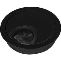 SOTECH Kabeldurchlass Metall Ø60 mm Schwarz Matt mit Bürstendichtung