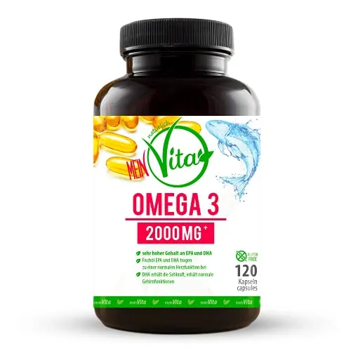 MeinVita Omega-3 Kapseln 2000 mg Tagesportion, 120 Kapseln