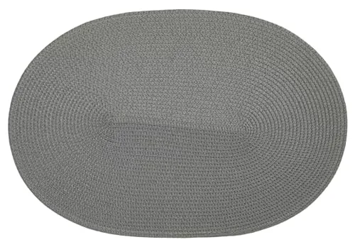 d-c-fix Tischset PVC-free Steel Grey 29 cm x 44 cm | Tischunterlage für Küchen- und Esstisch – lebensmittelechtes & abwaschbares Esstischset