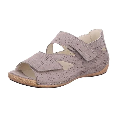 Waldläufer Heliett Sandale Beige - Wanderschuhe mit herausnehmbarem Lederfußbett und flexibler Laufsohle für spürbaren Laufkomfort, ideal für lange Wanderungen.