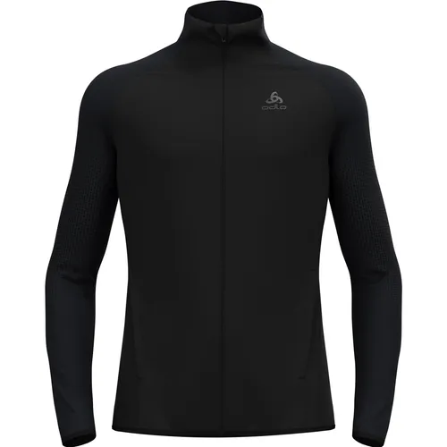 Odlo Zeroweight Warm Hybrid Laufjacke XXL - Laufjacke für Herren, winddicht und warm für optimale Bewegungsfreiheit bei kühlem Wetter, inklusive praktischen Reißverschlusstaschen und reflektierenden Details für erhöhte Sichtbarkeit.