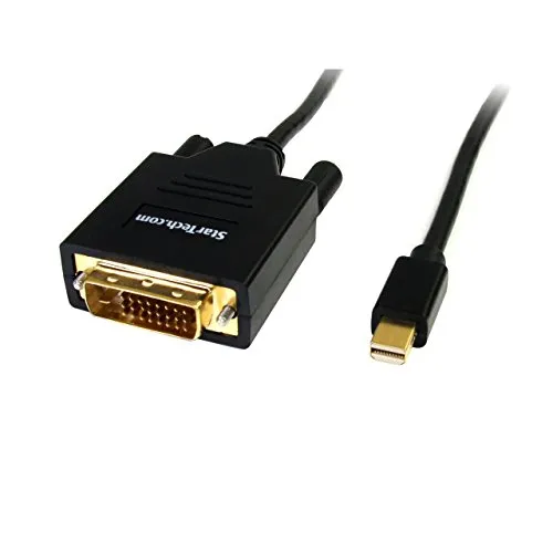 StarTech.com Mini DisplayPort to DVI Adapter - mDP zu DVI Adapter, unterstützt bis zu 1920x1200 Auflösung, ideal für hochwertige Videoübertragungen, 1.8 m lang, Schwarz
