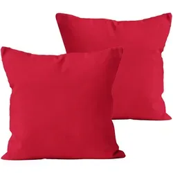 Carpe Sonno Kissenbezug, Rot, Textil, Uni, Füllung: Baumwollfüllung, Quadratisch, 40x40 cm, Oeko-Tex® Standard 100, Wohntextilien, Bezüge, Kissenbezüge