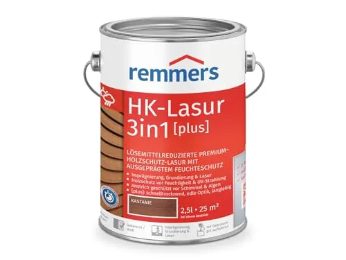 Remmers HK-Lasur 3in1 [plus] Kastanie, matt, 2,5 Liter von Remmers