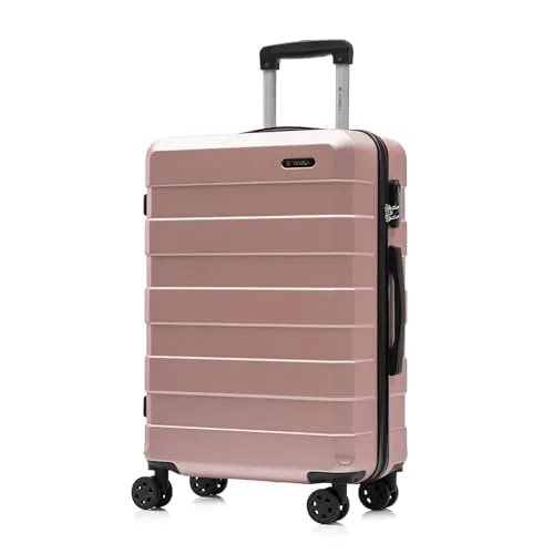 YONSLY Trolley Reisekoffer L, Roségold in pink von YONSLY