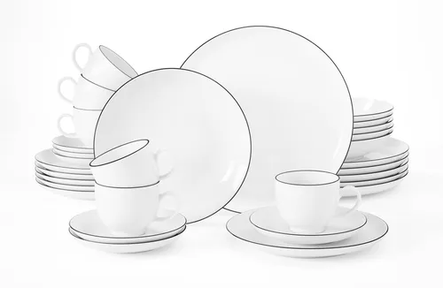 Seltmann Weiden Kombiservice 30-teilig Lido Black Line