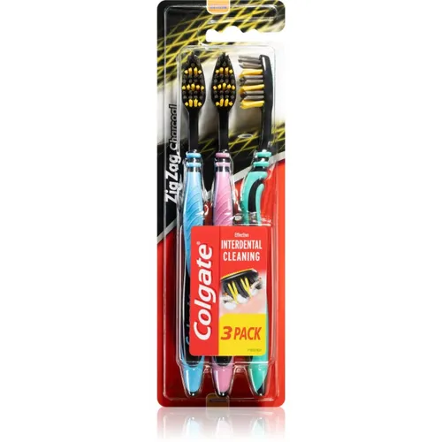 Colgate Zig Zag Charcoal Zahnbürste Medium 3 St.