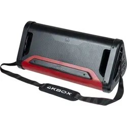 PARTY Kbox IP - Kabelloser Bluetooth Lautsprecher mit Disco-Lichtern - Lautsprecher mit 200 W Leistung, 2 Mikrofonen und 8 Stunden Akkulaufzeit. Ideal für Karaoke und Partys, spritzwasser- und staubgeschützt (IPX4)!