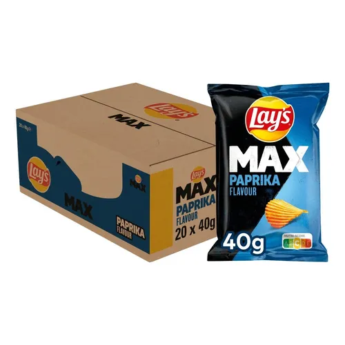 Lay's MAX Paprika Kartoffelchips 20x 40g 24,99 EUR/kg