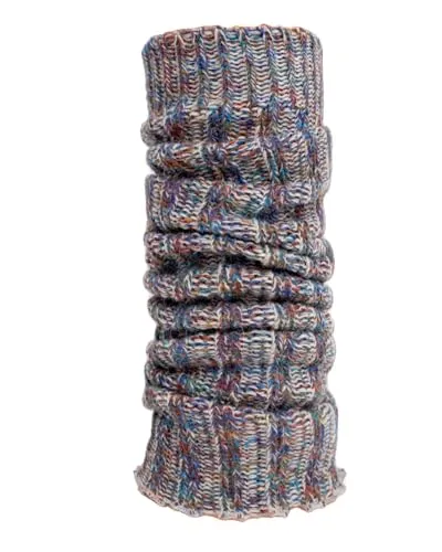 HomeOfSocks Alpaka Wollstulpen Damen One Size Blau elastischer Bund warm