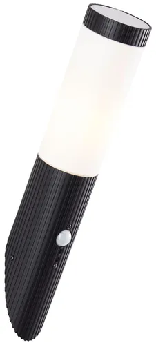 Außenwandleuchte mit Bewegungsmelder, 40 cm, E27, schwarz