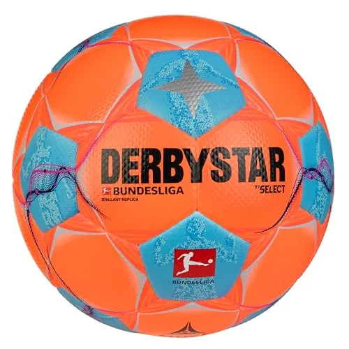Derbystar Bundesliga Brillant Replica High Visible v24 - Freizeitbälle für Fußball, hergestellt aus hochwertigem Material für zusätzlichen Komfort und Langlebigkeit.