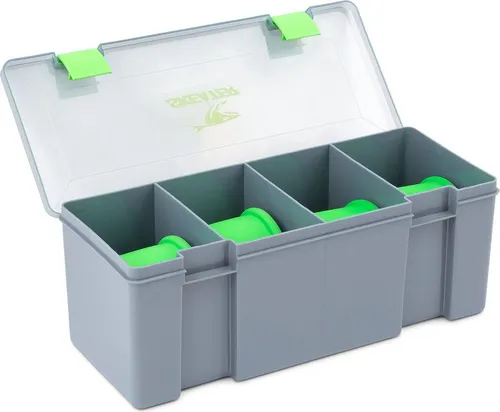 Skeater Stowbox Traces & Leaders – Aufbewahrungsbox für Raubfischangler - Ordnung für Raubfischangeln! Die Skeater Stowbox mit 4 festen Fächern und großen EVA-Spulen hält deine Vorfächer immer griffbereit und verwicklungsfrei. Ideal für effizientes Angeln auf Barsch, Hecht, Zander und Wels.
