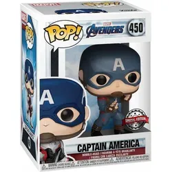 CAPTAIN AMERICA Avengers (Endgame) Limited Special Edition - Funko Pop! - Sammlerfigur aus der Marvel Avengers Reihe, detailreiche 10 cm Wackelkopf-Figur in Fensterbox – ideal für Fans und Sammler!