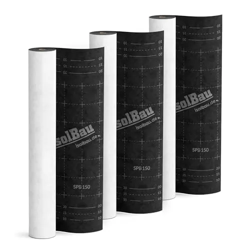 Isolbau Unterspannbahn Dach SPB 150, 225 m² Rolle (1,5 x 150 m) - Dampfdurchlässige Unterdeckbahn Dachfolie mit 150 g/m² Flächengrwicht - witterungsbeständig und wasserdicht