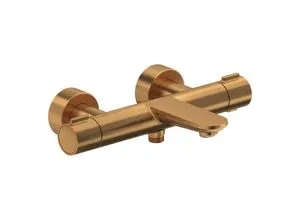 Duravit Wave Wannenthermostat Aufputz - Bronze Gebürstet - Armaturen mit einfacher Wandmontage und AirPlus-Technologie für einen angenehm weichen Wasserstrahl. Integrierte Sicherheitssperre bei 38°C schützt vor Verbrühungen.