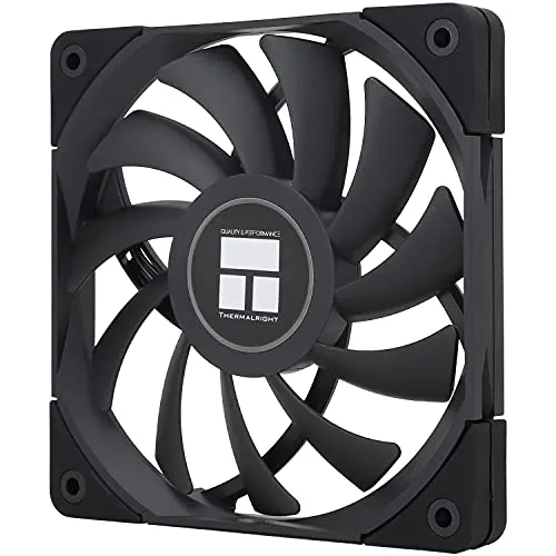 Produktbild Thermalright C12015B – leiser CPU- und PC-Gehäuselüfter, 4-Pin PWM, 15 mm flaches Slim-Design, 120mm Kühllüfter (Schwarz)