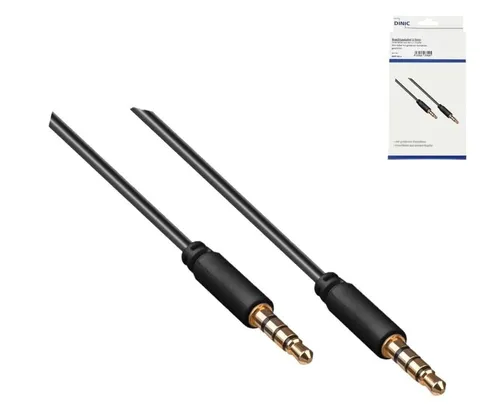 DINIC Audiokabel 3,5 mm 4pin Klinke auf Klinke (Stereo), 1,5m, #1906845