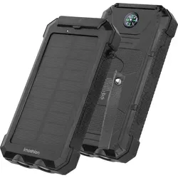 imoshion Solar Powerbank 20.000 mAh – Schnellladung & Solarpanel – Schwarz