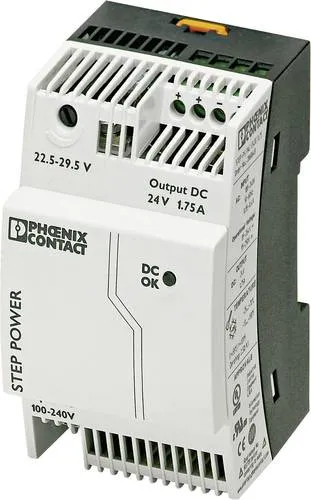 Phoenix Contact STEP-PS/1AC/24DC/1.75 Hutschienen-Netzteil - Sonstige Elektroinstallationsartikel, kompakte Bauform für Installationsverteiler, hohe Energieeffizienz mit geringem Standby-Verbrauch.
