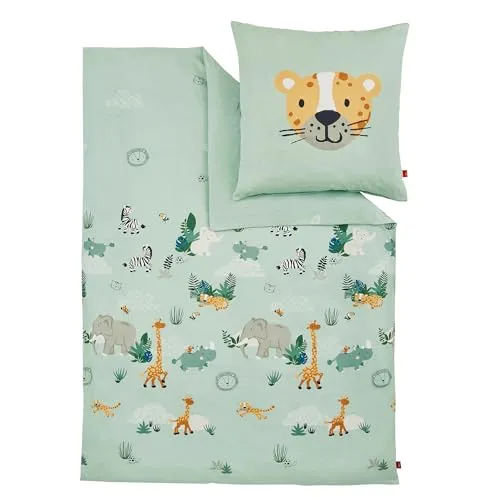 s.Oliver Kinderbettwäsche Satinbettwäsche Junior in grün von s.Oliver