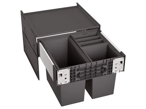 Blanco Select II 50/3 Einbau Abfallsammler - Haushaltszubehör, ideal für Unterschränke ab 50 cm mit Frontauszug und 3 praktischen Behältern für eine effiziente Mülltrennung.