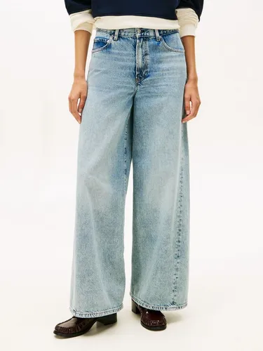 Tommy Hilfiger High-waist-Jeans DNM 70's WIDE LEG HW blau 31 - Moderne High-waist-Jeans in lässigem WIDE LEG Schnitt. Aus 100% Baumwolle gefertigt, bietet sie hohen Tragekomfort und ist pflegeleicht. Ideal für einen stylishen Casual-Look.